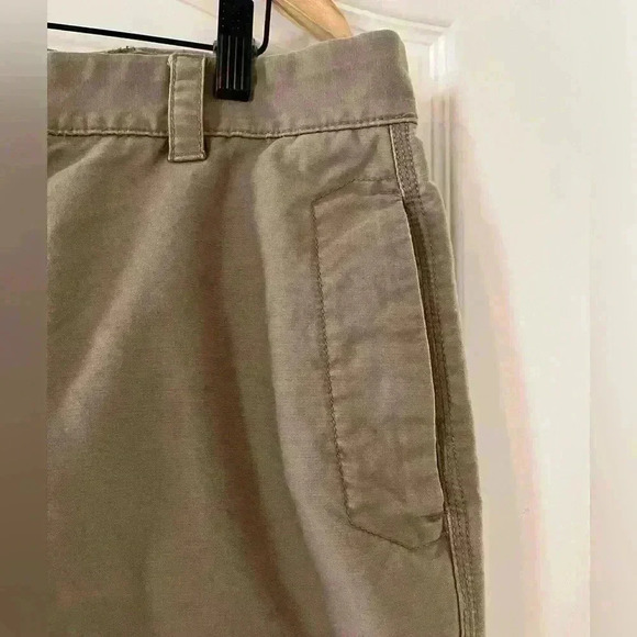 Men’s Izod Trousers Dress Pants Tan With Pockets Size 34 X30 - Picture 4 of 10